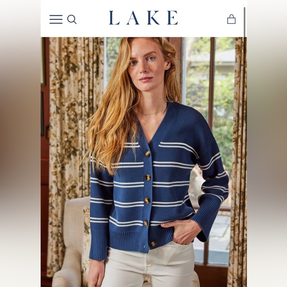 LAKE Sweaters - LAKE 100% cotton cardigan